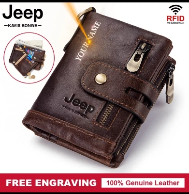 Picture of Jeep Black 100% Leather Wallet For Man - Wallet For Men - Wallet For Men - Wallet