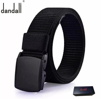Picture of Fashionable High Quality Men Black Nylon Belt Outdoor Automatic Buckle Canvas Belts