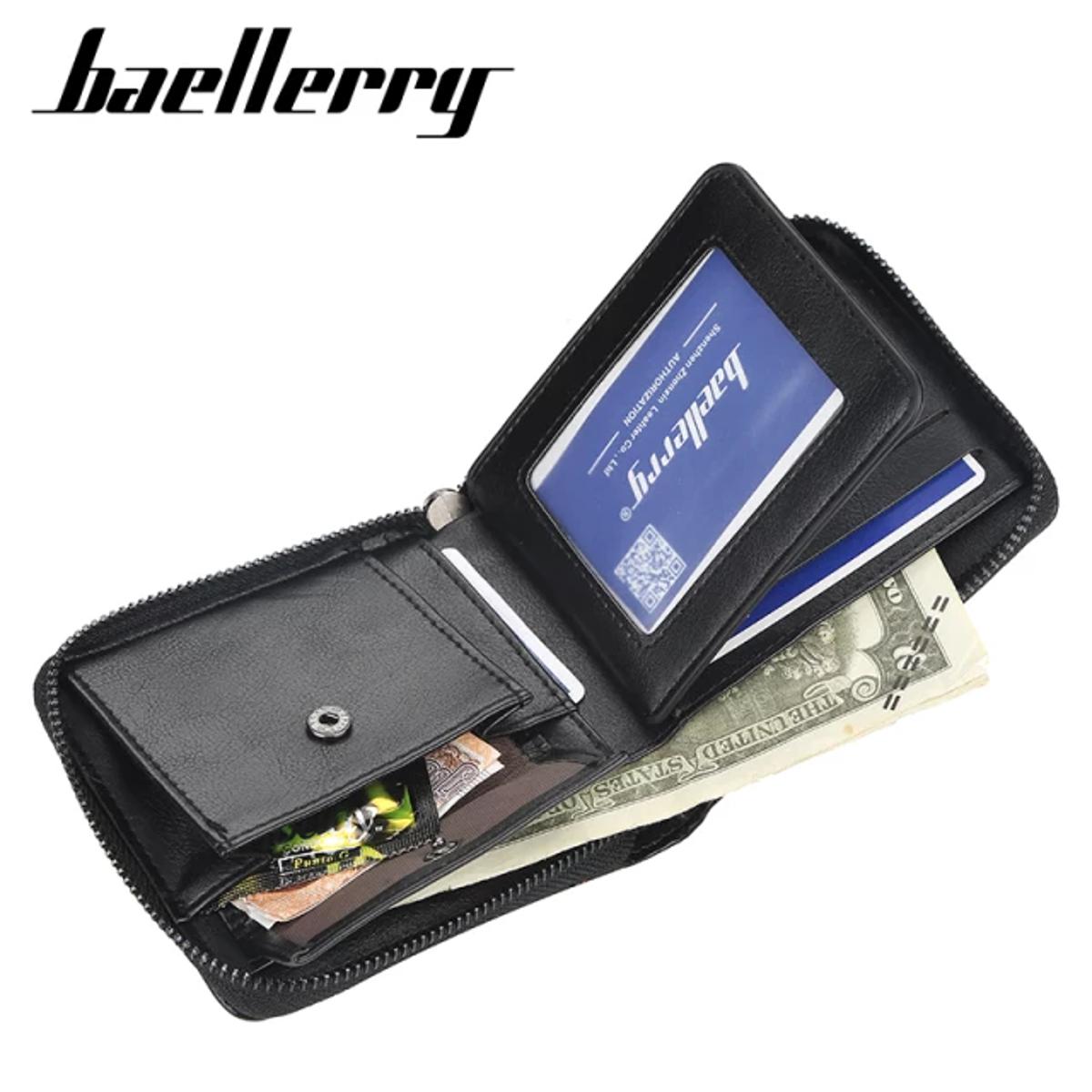 Picture of Round Zipper Stylish High Quality Artificial Leather Wallet For Men - Wallet