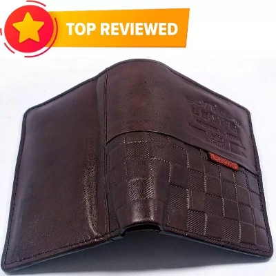 Picture of Brown Cow Leather Wallet Money Purse Card Holder For Men - Wallet