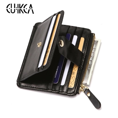 Picture of Men's Wallet Leather Credit Card Holder ID Card Rfid Blocking Zipper For Men - card holder