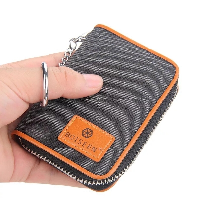Picture of ID Credit Bank Card Holder Wallet Luxury Brand Men Anti Rfid Blocking Protected Magic Leather Slim Mini Small Money Wallets Case
