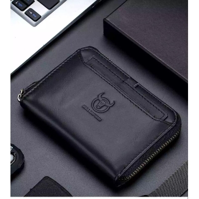 Picture of Bullcaptain Cow Leather Zipper Card Holder Wallet