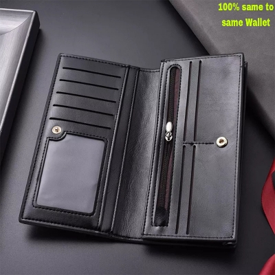 Picture of Business Style Large Capacity Men's three-fold Wallet Man Clutch Bag pu Leather Money Bag For Men