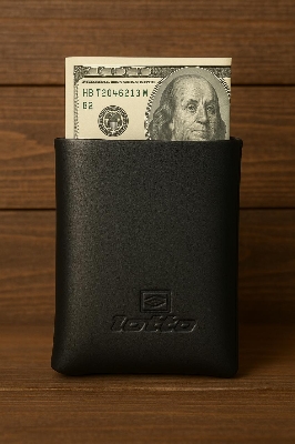 Picture of Black Pu Leather simple Coin Pocket Wallet For Men