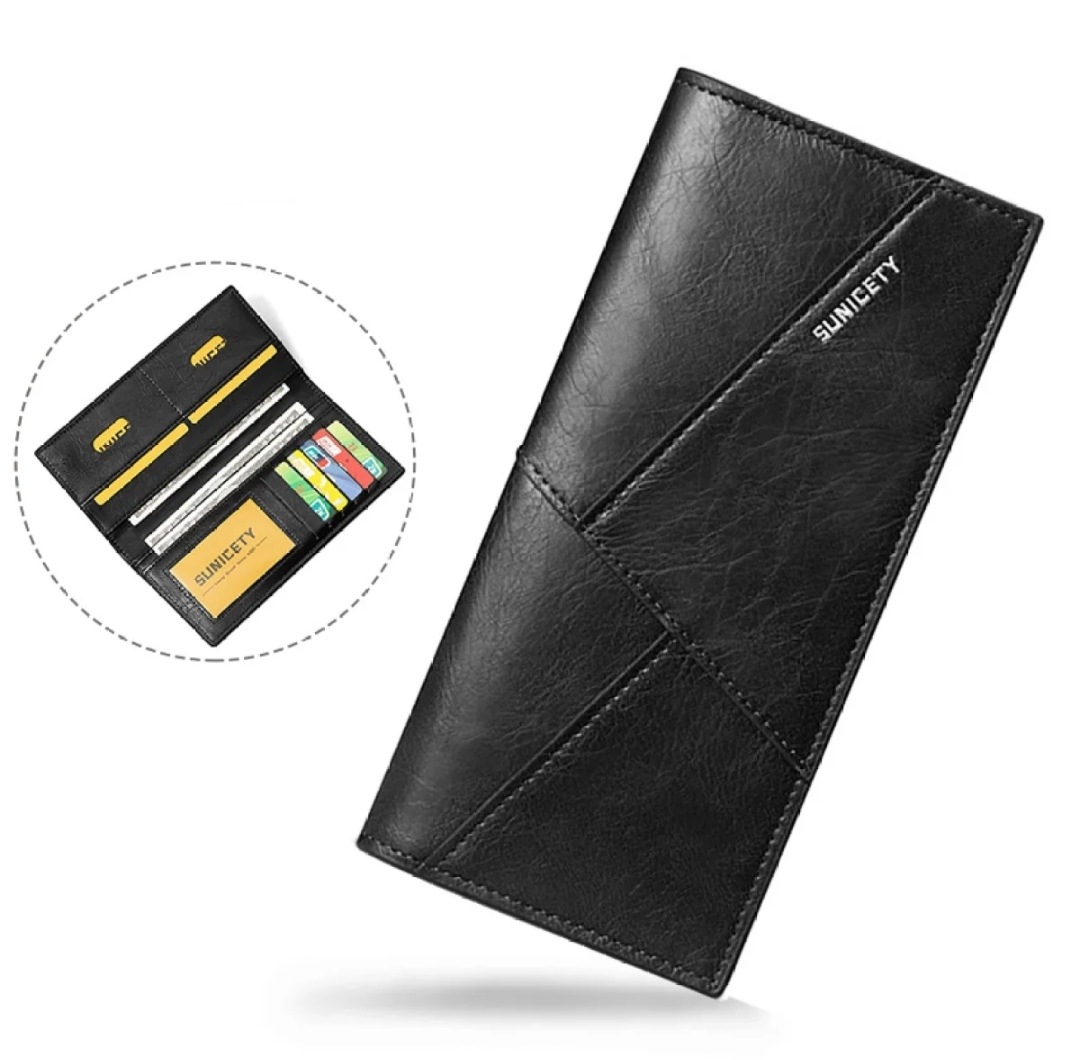 Picture of Smart Phone Holder Long Designer Men's Leather Wallet Man Purse with Pocket Card Holder For Male