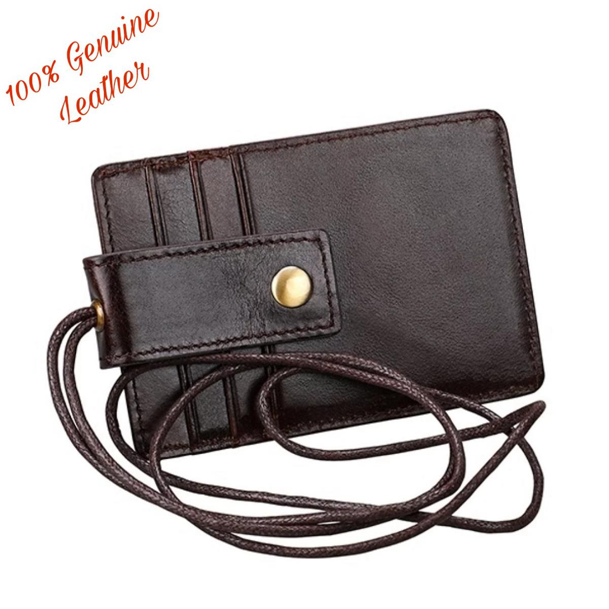 Picture of Black Color Cow Leather Card Holder For Men & Women