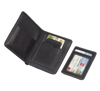 Picture of Men Wallets Retro Genuine Cow Leather Short Wallet Business Wallets Real Cow Leather Clutch Wallets Multi-Card Position Wallets Cow Leather Wallet Travel Purses Pouch ID Credit Cards Holders