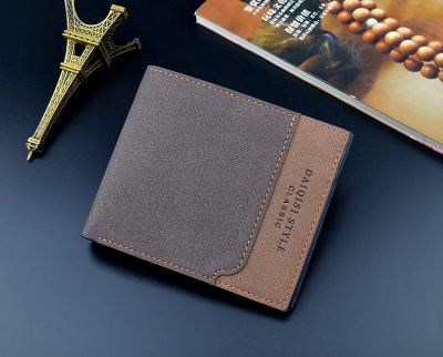 Picture of Men's Wallet Money Bag Leather Short Wallet Fashion Vintage Wallet Casual Male Wallet Multi-card Soft Purse Multi-function Purse Two Color