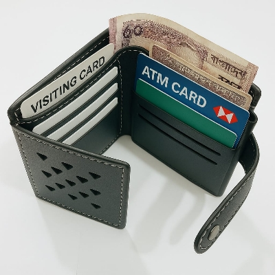 Picture of Men's Wallet For Men Soft PU Leather Wallet For Man Business Wallet's High Quality PU Leather Moneybag For Men Multi-Card Position ID Credit Cards Holders Solid Color Travel Purses Money Bag For Men