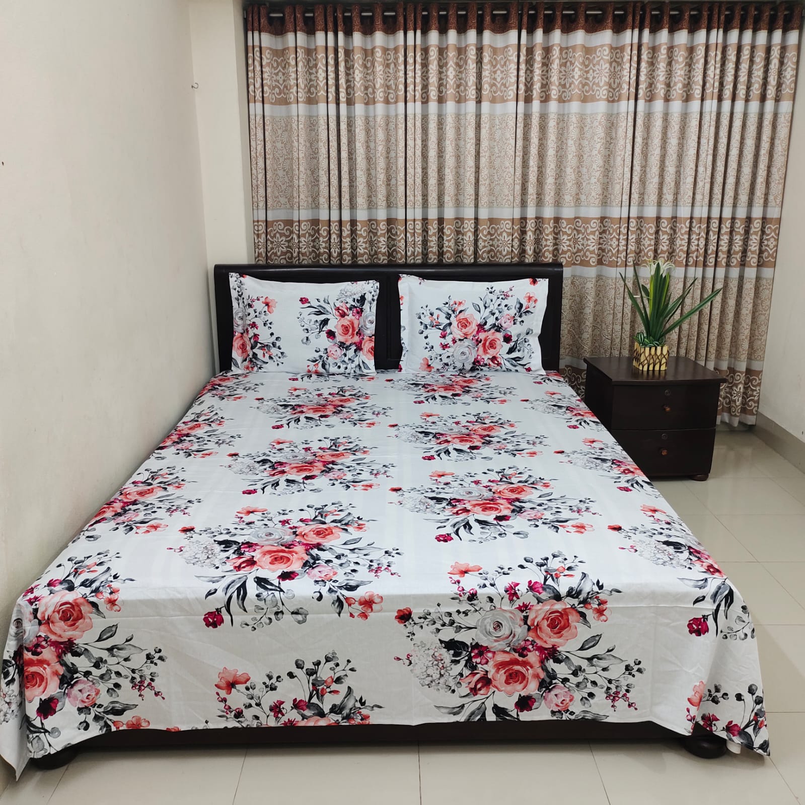 Picture of Luxury Twill Cotton Bedsheet – P White