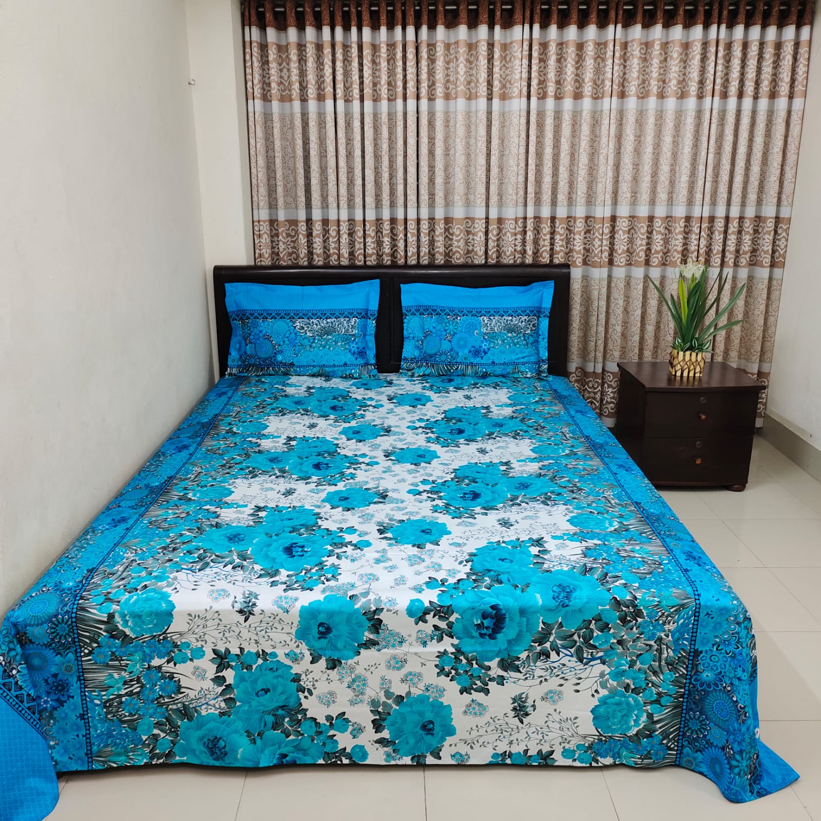 Picture of Luxury Twill Cotton Bedsheet – Borsha Paste