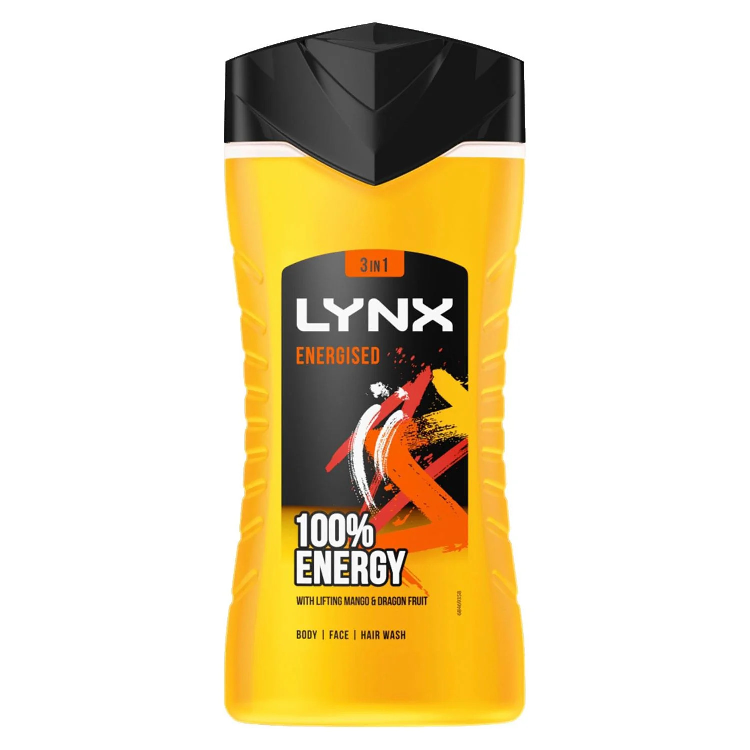 Picture of Lynx Energised 3-in-1 Body, Face & Hair Wash with Lifting Mango & Dragon Fruit - 100% Energy - 225ml