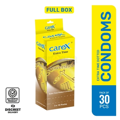 Picture of Carex Extra Time Powershot Dotted Condom 3x10 = 30pcs Full Box (Malaysia)