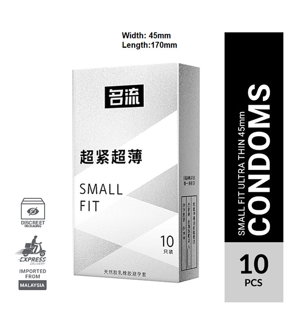 Picture of Celebrity Small Fit Condom 45mm Ultra Thin Plain Silver Condom - 10Pcs Pack(From Malaysia)
