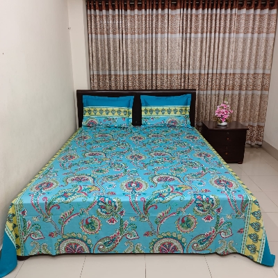 Picture of Luxury Twill Cotton Bedsheet – King Size – 3Pecs – Firoza Kolka