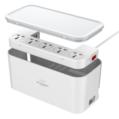 Picture of LDNIO Management Power Strip Box SC5309 With 5 Outlets and 3 USB Port