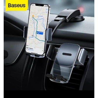 Picture of BASEUS Easy Control Clamp Car Mount Phone Holder for Air Vent/Dashboard- black
