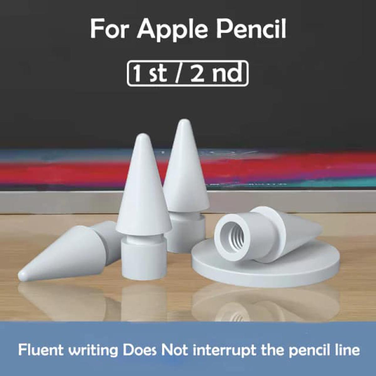 Picture of Coteetci 4Pcs Replacement Tib Nib For Apple Pencil 1&2 High Sensitive Touch Screen Pen Tip-white