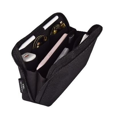 Picture of WiWU Alpha Tech Pouch Electronics Organizer Travel Bag for Macbook Accessories - black