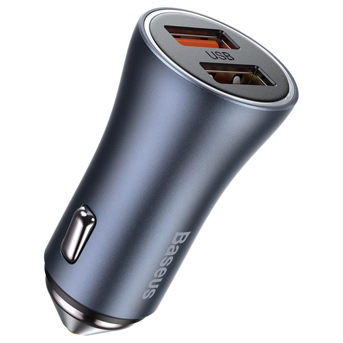 Picture of Baseus Golden Contactor Pro 40W QC / SCP Dual USB Car Charger for Phone Tablet