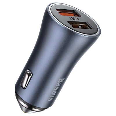 Picture of Baseus Golden Contactor Pro 40W QC / SCP Dual USB Car Charger for Phone Tablet
