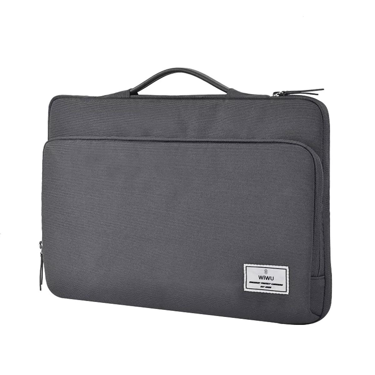 Picture of WiWU Ora Laptop Sleeve for Macbook Tablet Waterproof Large Capacity with Front Pocket Fully Protection laptop bag 14.2 inchi - Black