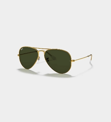 Picture of Ray-Ban Aviator sunglasses metal body frame black colour glass