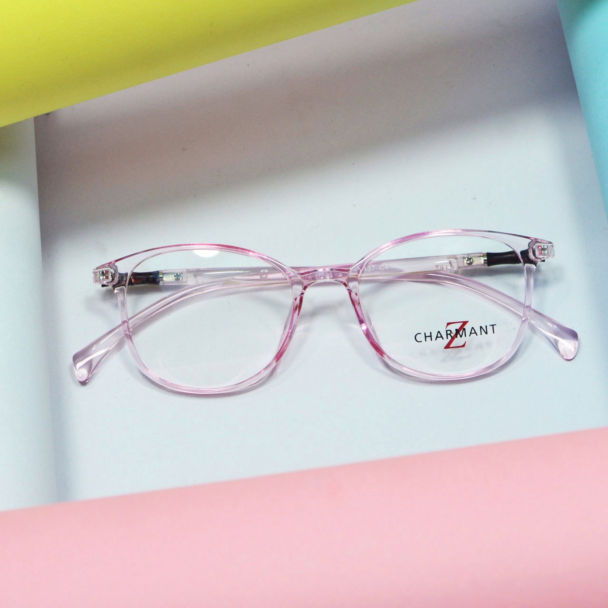 Picture of Fashion Transparent Ultra-light HD Women's Reading Glasses Anti-blue Light Glasses Polygon Fashion Mom Presbyopia Glasses +100 Το +400