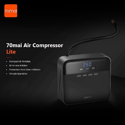 Picture of Xiaomi 70mai Car Air Compressor Lite 12V DC Electric Lightweight Portable Tire Air Inflator Pump for Car Bike Motorcycle