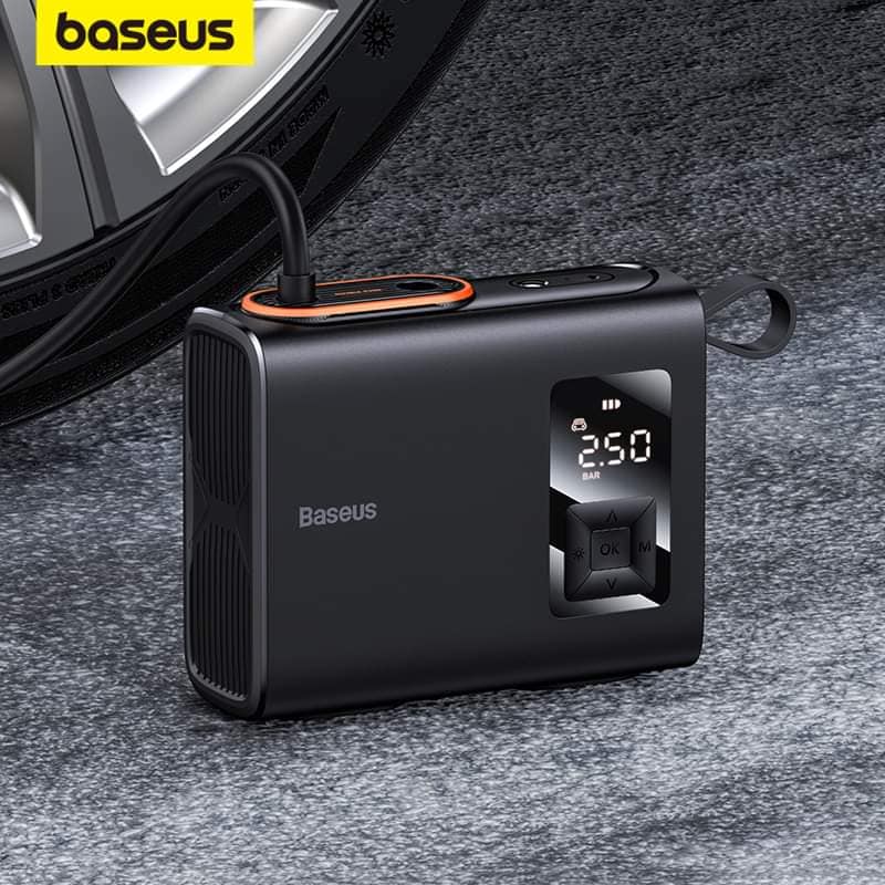 Picture of Baseus Wireless Tire Inflator Pump Portable Air Compressor for Car Motorcycle Bicycler Pressure Injector Tyre Electric Inflation
