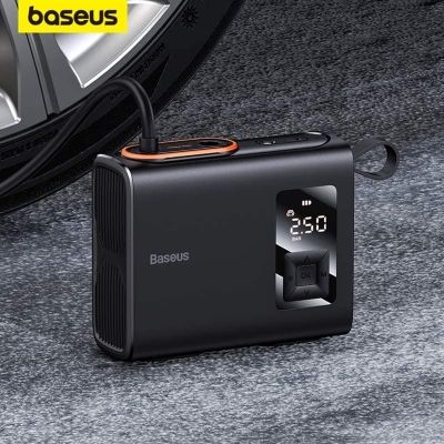 Picture of Baseus Wireless Tire Inflator Pump Portable Air Compressor for Car Motorcycle Bicycler Pressure Injector Tyre Electric Inflation