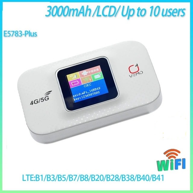 Picture of E5783 Plus 4G LTE 5G CAT4 300Mbps Portable Wifi Router With SIM Card Slot Car Mobile Wifi 3000Mah Battery Portable Router