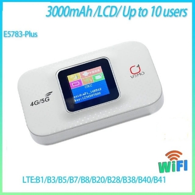 Picture of E5783 Plus 4G LTE 5G CAT4 300Mbps Portable Wifi Router With SIM Card Slot Car Mobile Wifi 3000Mah Battery Portable Router