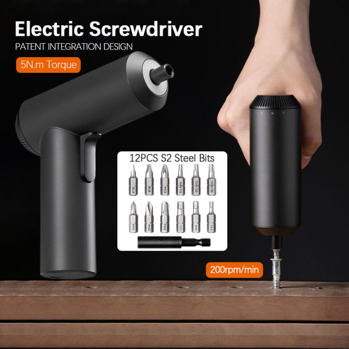 Picture of Xiaomi Mijia Electric Screwdriver Patent Cordless 3.6V 2000mAh Rechargeable Battery 5N.M Torque 12PC S2 Bits