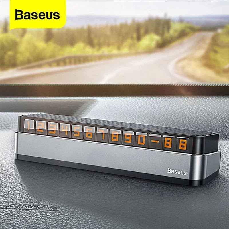 Picture of Baseus Car Stickers Temporary Parking Card Telephone Number Holder Auto Park Mo-bile Phone Number Plate Car Numbers Stickers