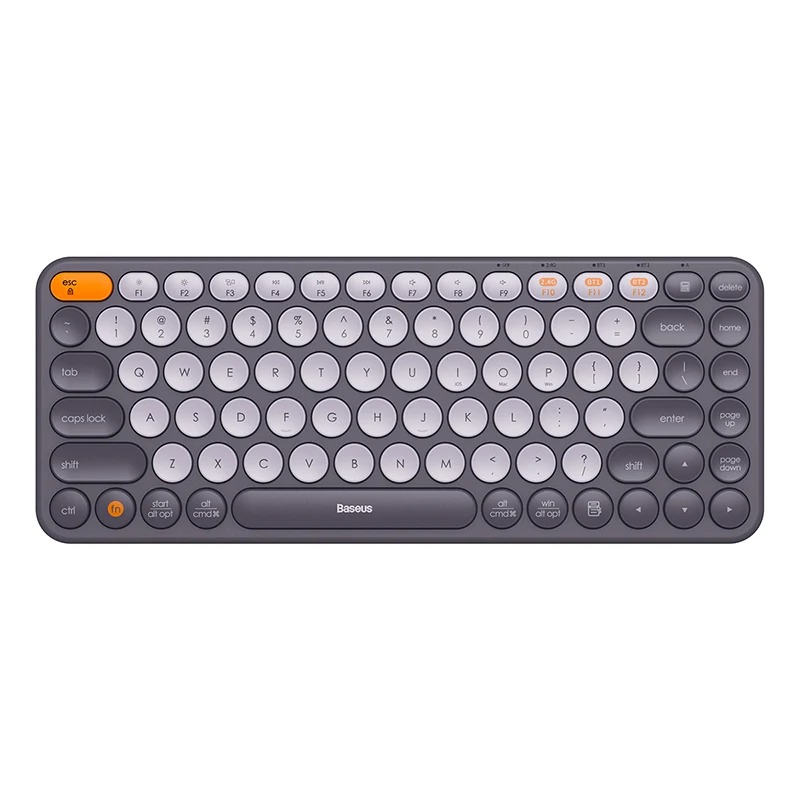 Picture of Baseus K01A Wireless Tri-Mode Keyboard Ergonomic Design Multi-Connection with High Portability - Grey