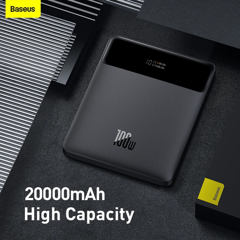 Picture of Baseus 100W PowerBank 20000mAh 2023 HD Blade Series Fast Charging LED Display Power Bank For Laptop Tablets Phone