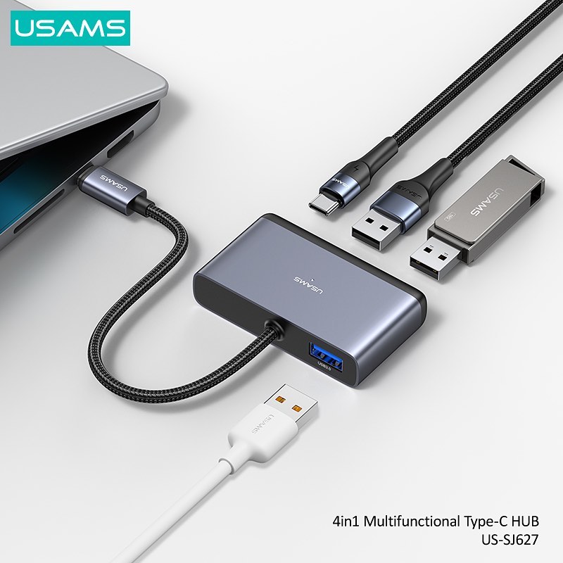 Picture of USAMS US-SJ627 4 in 1 Type-C Multifunctional Docking Station HUB