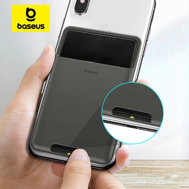 Picture of Baseus Back Stick Silicone Card Bag - Dark Grey