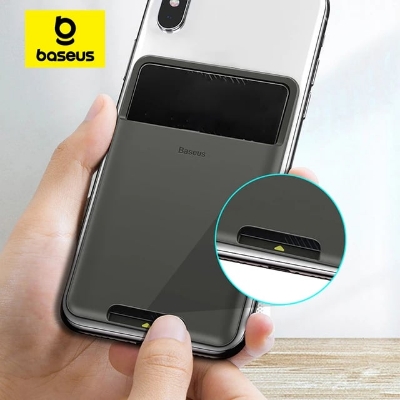 Picture of Baseus Back Stick Silicone Card Bag - Dark Grey