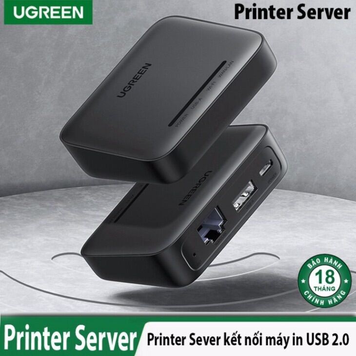 Picture of UGREEN USB NETWORK PRINT SERVER FOR RAW PRINTER CM428 (10941)- Black