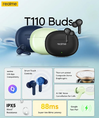 Picture of Real_me Buds T110 Earbuds