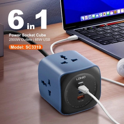 Picture of Best Quality Multiplug LD_NIO SC3319 10A 2500W Cube Power Socket