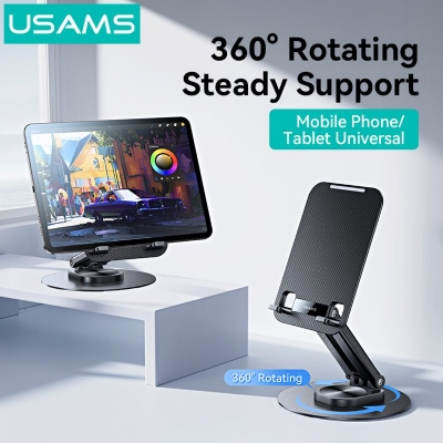 Picture of USAMS ZJ080 New Foldable Tablet Stand Adjustable Phone Holder Cheap Desktop Mobile Grip Holder for Apple iPad