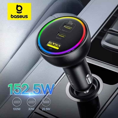 Picture of Baseus 152.5W Multi-Port Fast Charge 2C+U Car Charger