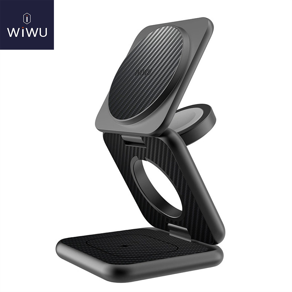 Picture of WiWU Wi-W035 Kevlar 3 in 1 Wireless Charger