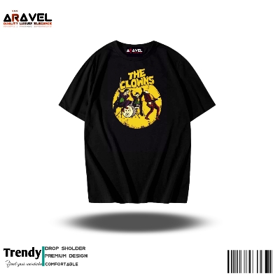 Picture of Got it. Here’s an updated version:**Title:** Stylish Drop Shoulder Clown-Themed T-Shirt | Trendy, Comfortable & Fun | Unisex Fashion Tee**Description:**  Make a bold statement with our Stylish Drop Shoulder Clown-Themed T-Shirt! Crafted from high-qua