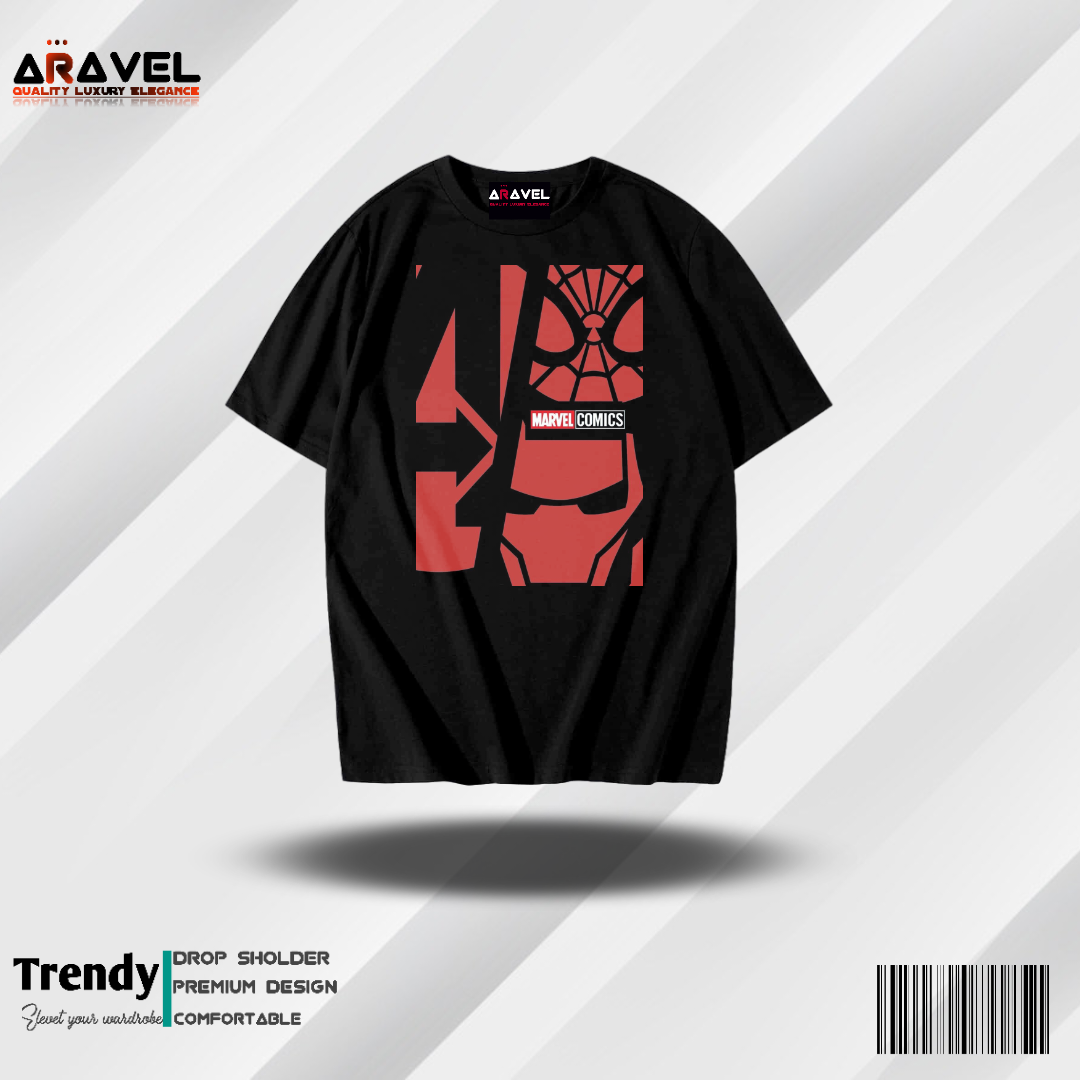 Picture of Marvel Comics Poster T-Shirt | Premium Quality | Spider-Man Graphic Design | Comfortable Casual Wear | Casual Fashion | Soft Cotton Fabric | Perfect Gift for Marvel Fans | Multiple Sizes Available