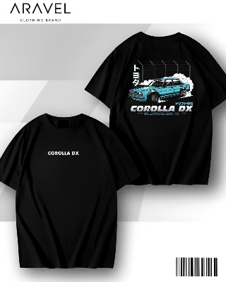 Picture of Vintage Toyota Corolla DX Drift T-Shirt | Retro Japanese Car Graphic Tee | Premium Cotton | Comfortable Casual Wear